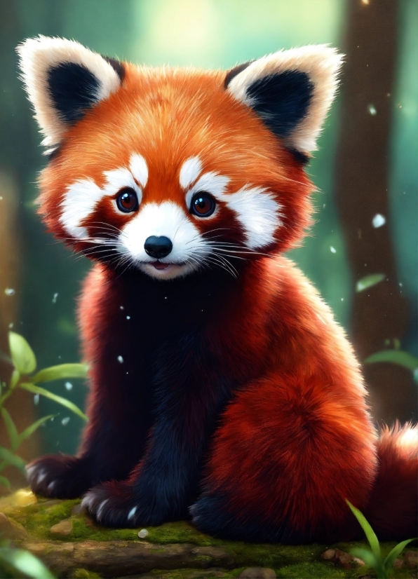 Red Panda, Head, Plant, Nature, Carnivore, Organism