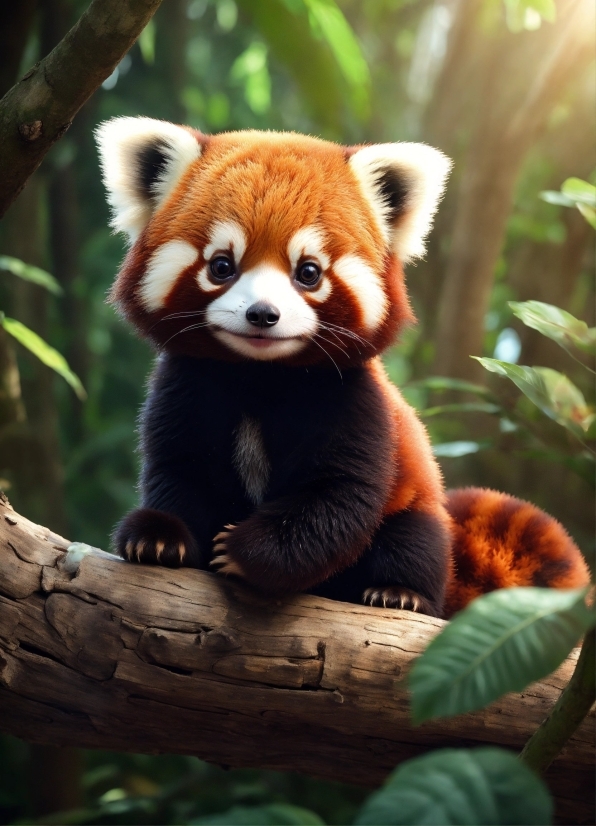 Red Panda, Head, Plant, Tree, Carnivore, Organism