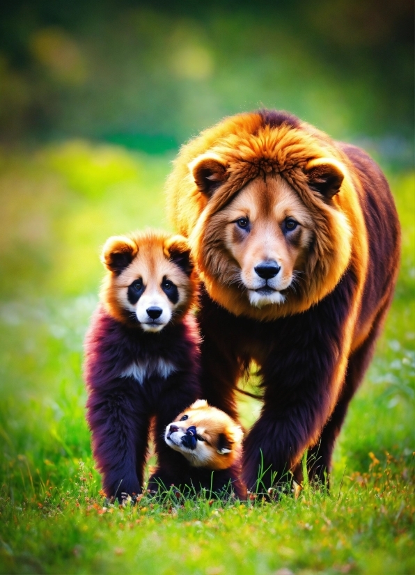 Red Panda, Vertebrate, Green, Carnivore, Plant, Grass