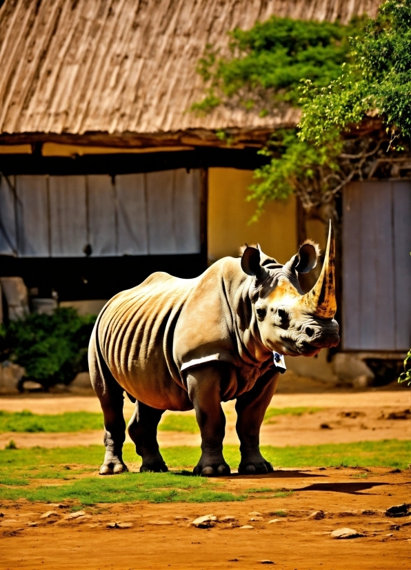 Rhinoceros, Black Rhinoceros, Plant, White Rhinoceros, Fawn, Terrestrial Animal