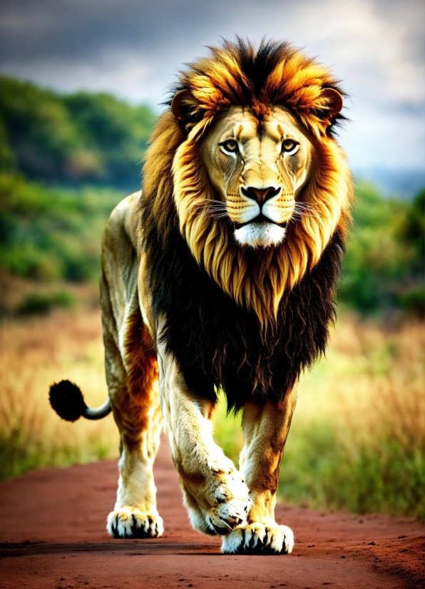 Roar, Nature, Masai Lion, Sky, Carnivore, Lion