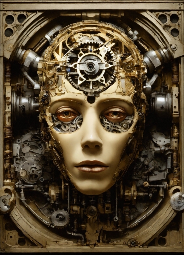 Sculpture, Art, Symmetry, Masque, Metal, Mask