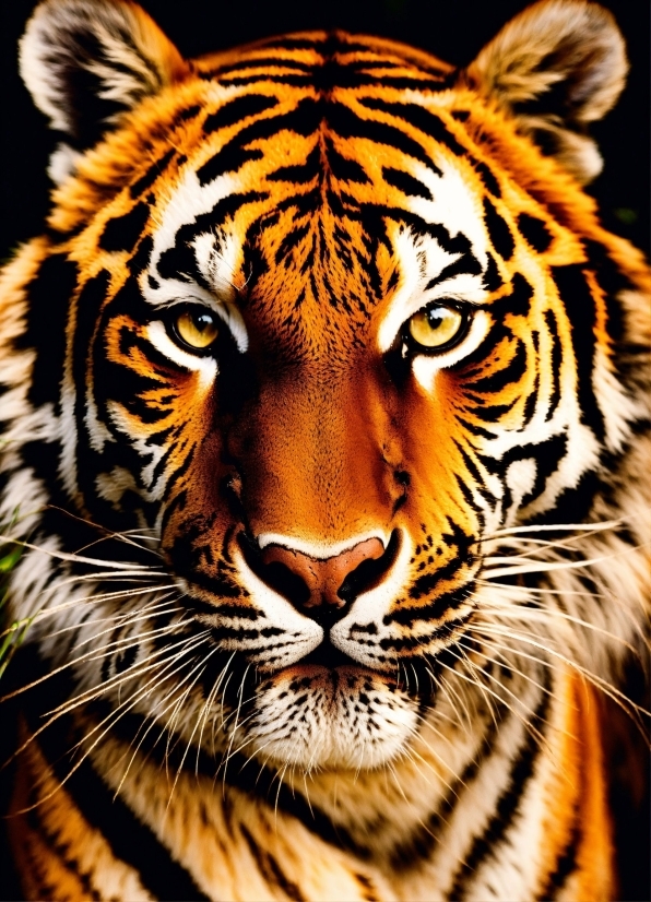 Siberian Tiger, Bengal Tiger, Photograph, Vertebrate, White, Tiger
