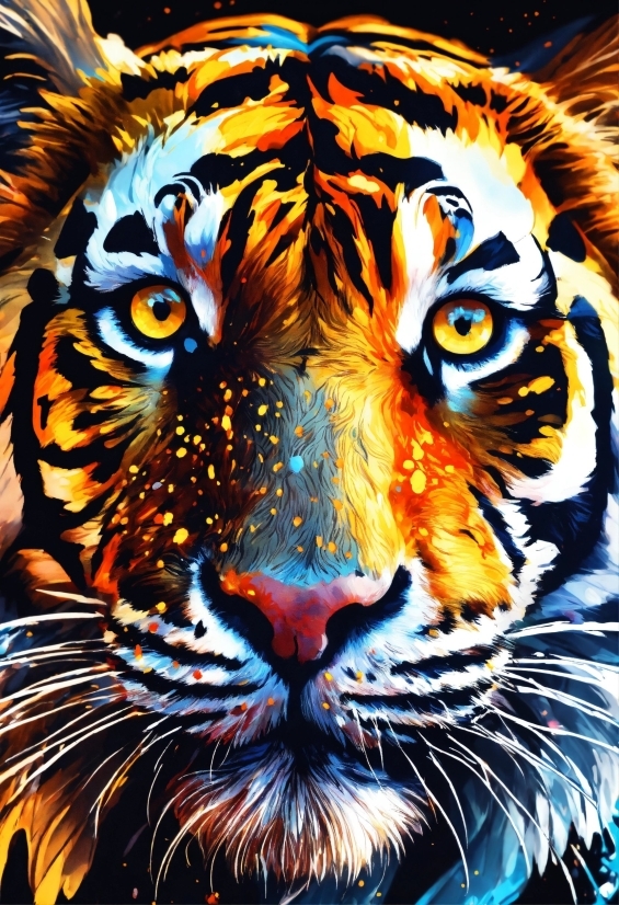Siberian Tiger, Bengal Tiger, White, Light, Felidae, Nature