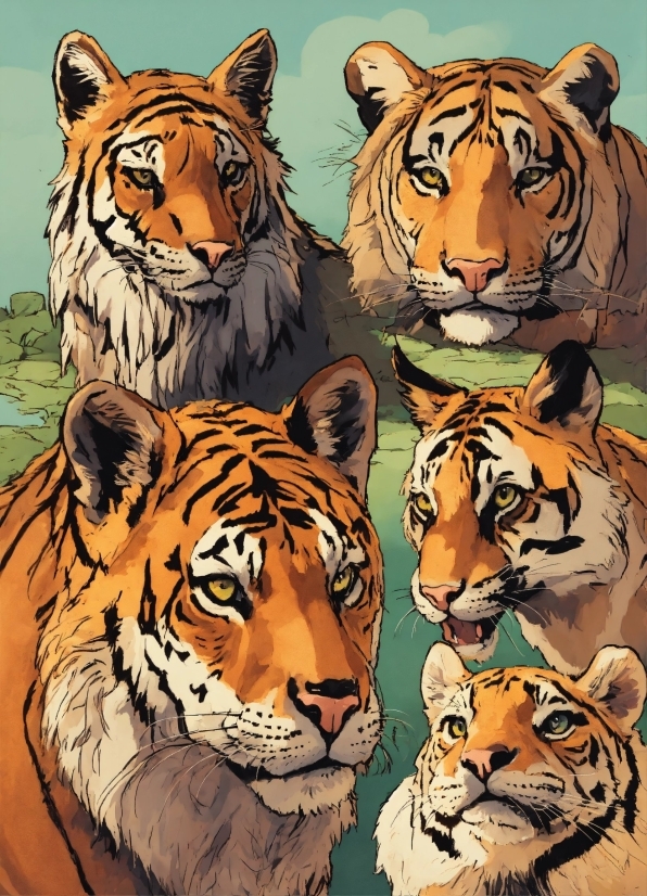 Siberian Tiger, Photograph, Mouth, Facial Expression, Vertebrate, White
