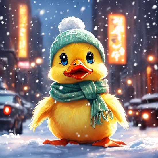 Simple Video Cutter, Snow, Ducks, Geese And Swans, Beak, Rubber Ducky