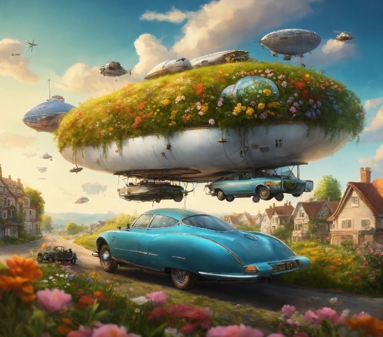 Sky, Cloud, Plant, Daytime, Vehicle, Tire