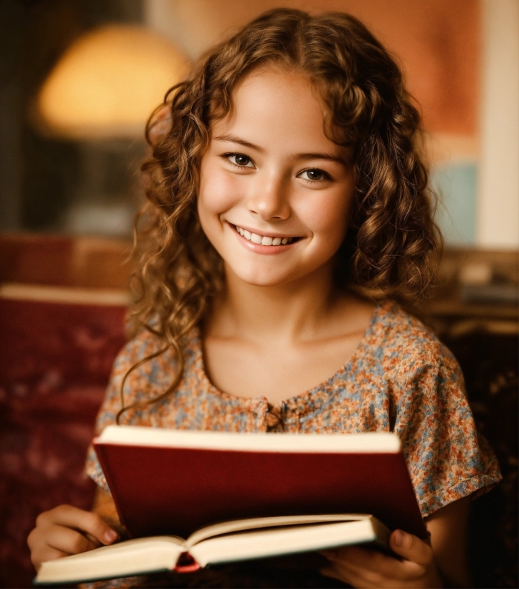 Smile, Book, Happy, Publication, Child, Youth