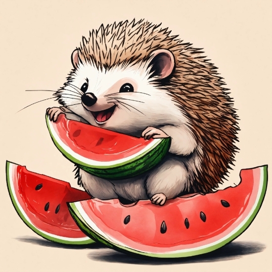 Smile, Hedgehog, Food, Pink, Whiskers, Carnivore