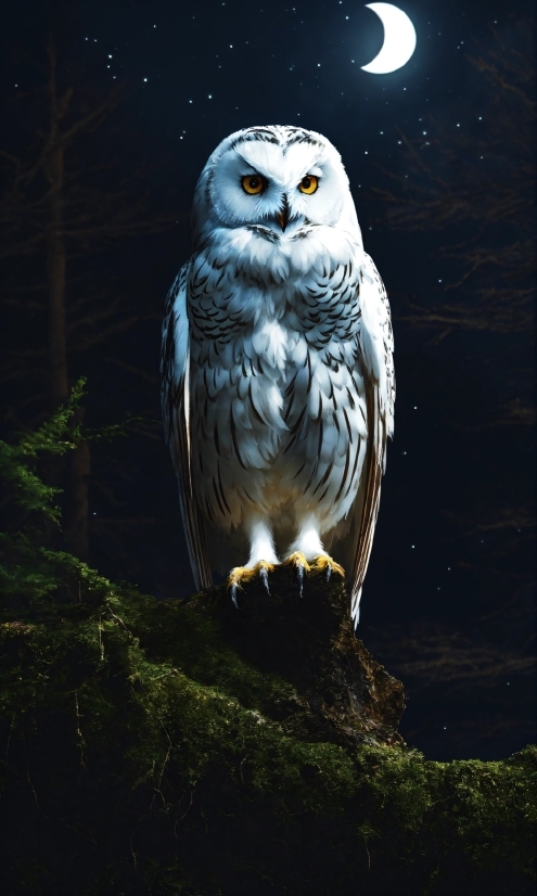 Snowy Owl, Bird, Light, Nature, Owl, Beak