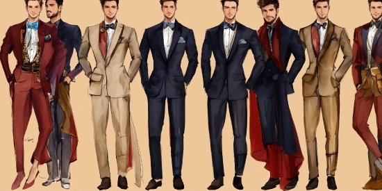 Suit Trousers, Footwear, Hat, Sleeve, Coat, Tie