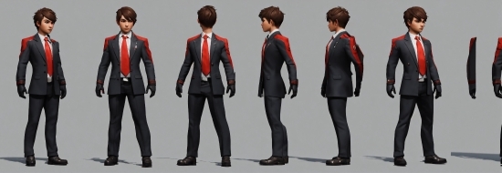 Suit Trousers, Joint, Sleeve, Standing, Gesture, Collar