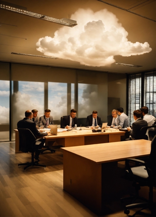 Table, Cloud, Furniture, Chair, Building, Conference Room Table