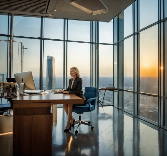 Thank You Poster, Building, Furniture, Table, Sky, Office Chair