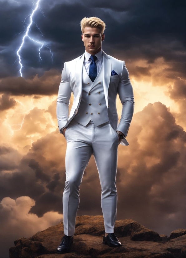 Trousers, Cloud, Lightning, Photograph, Human, Flash Photography