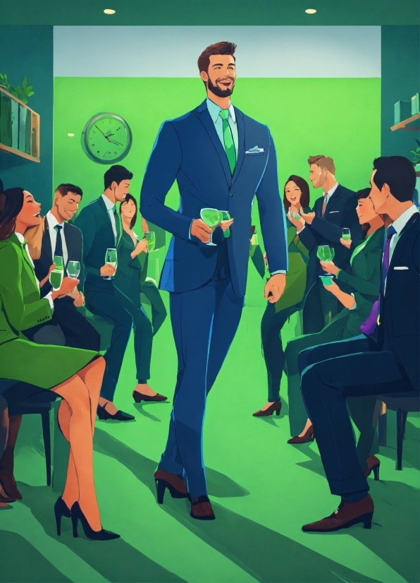 Trousers, Green, Gesture, Suit, Aqua, Formal Wear