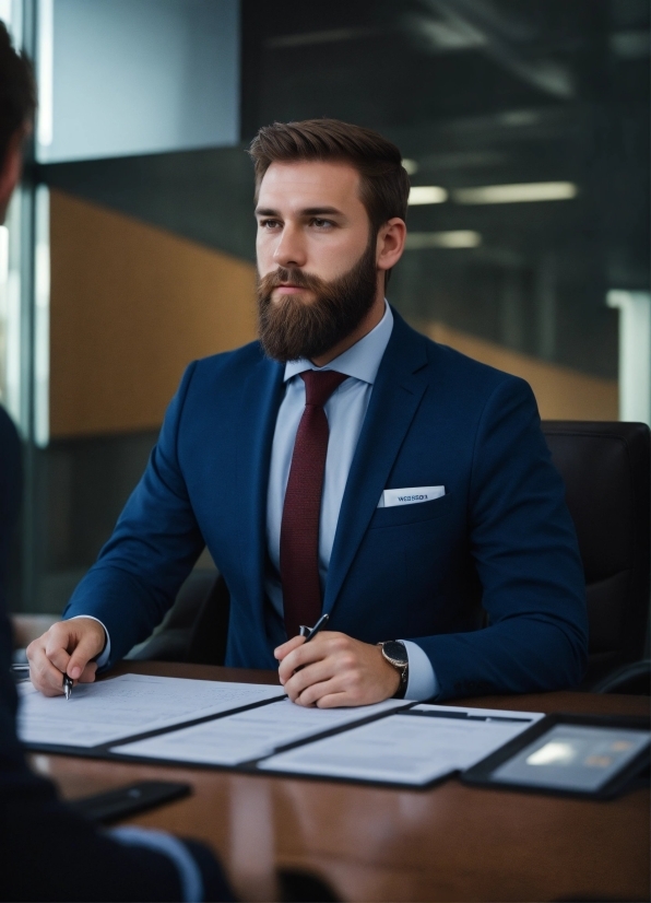 Vehicle Branding Design, Table, Dress Shirt, Beard, Collar, Tie