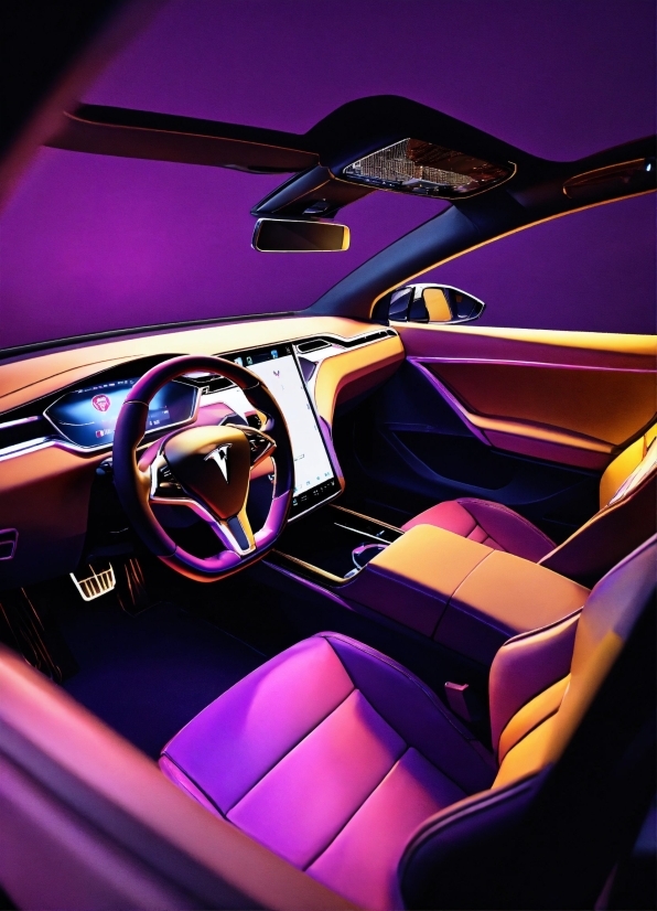 Vehicle, Motor Vehicle, Automotive Design, Car, Purple, Steering Wheel
