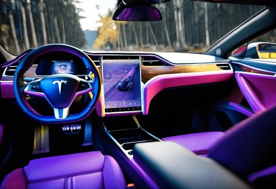 Vehicle, Plant, Car, Motor Vehicle, Mirror, Purple