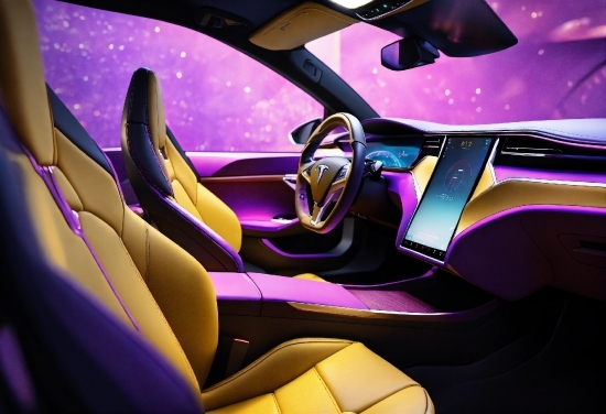 Vehicle, Purple, Automotive Design, Motor Vehicle, Car, Steering Wheel