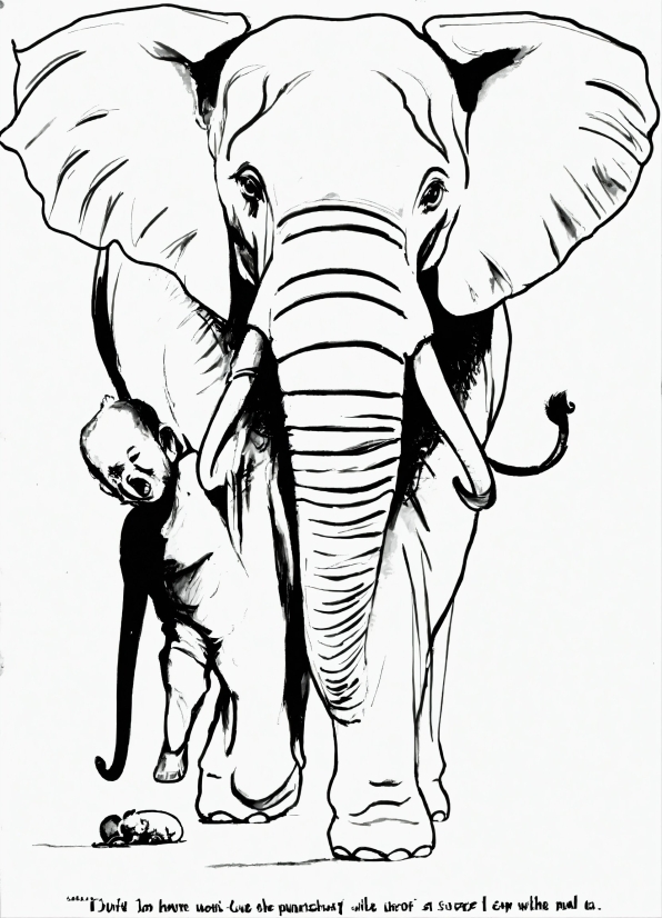 Vertebrate, Cartoon, Jaw, Working Animal, Organism, Elephant