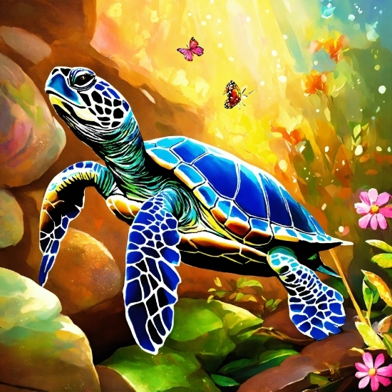 Vertebrate, Light, Natural Environment, Organism, Hawksbill Sea Turtle, Turtle