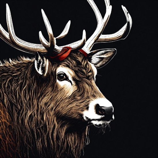 Vertebrate, Mammal, Horn, Barren Ground Caribou, Reindeer, Natural Material