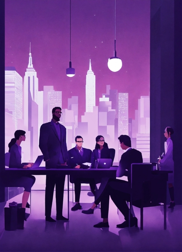 Visual Arts Easy Drawing, Trousers, Purple, Skyscraper, Building, Lighting