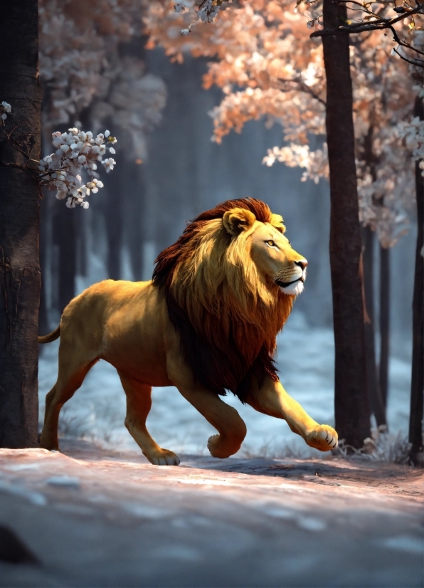 Vn Editor Windows, Light, Roar, Tree, Felidae, Carnivore