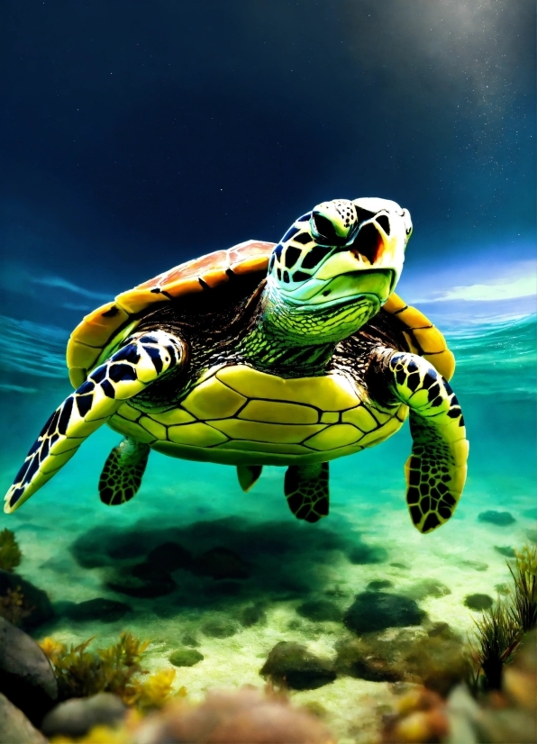 Water, Natural Environment, Organism, Underwater, Turtle, Reptile