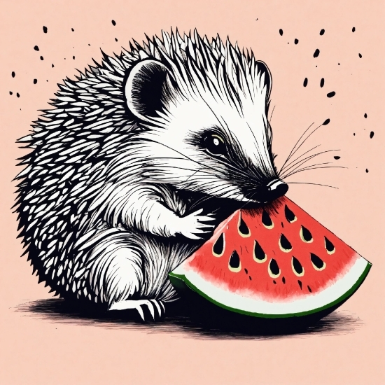 Watermelon, Citrullus, Hedgehog, Fruit, Organism, Domesticated Hedgehog