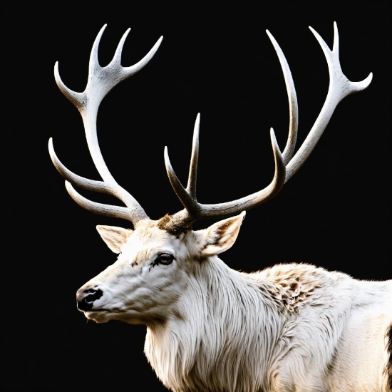 White, Light, Black, Barren Ground Caribou, Organism, Elk