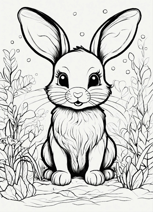 White, Vertebrate, Rabbit, Plant, Organism, Cartoon