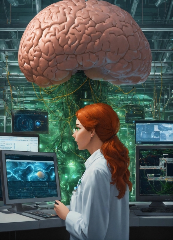 World, Brain, Computer, Brain, Art, Personal Computer