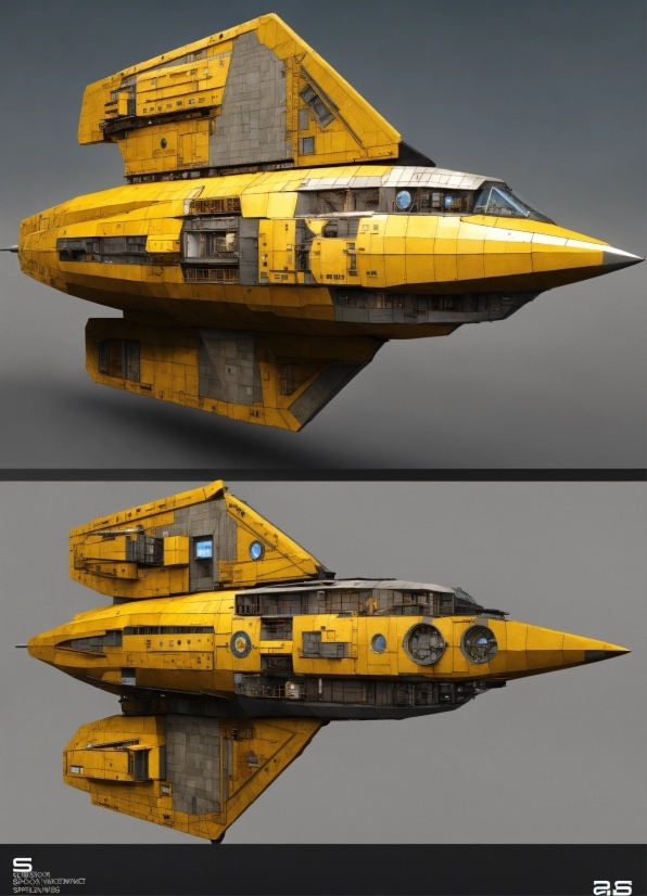 Yellow, Triangle, Vehicle, Aircraft, Font, Aviation