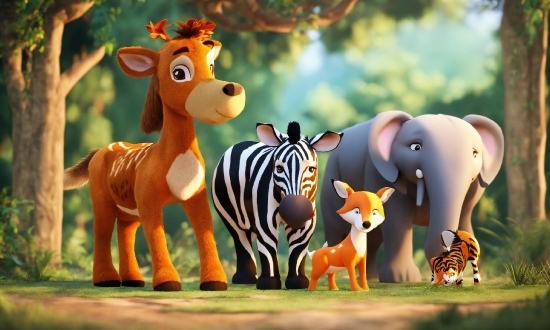 Zebra, Elephant, Vertebrate, Working Animal, Tree, Mammal