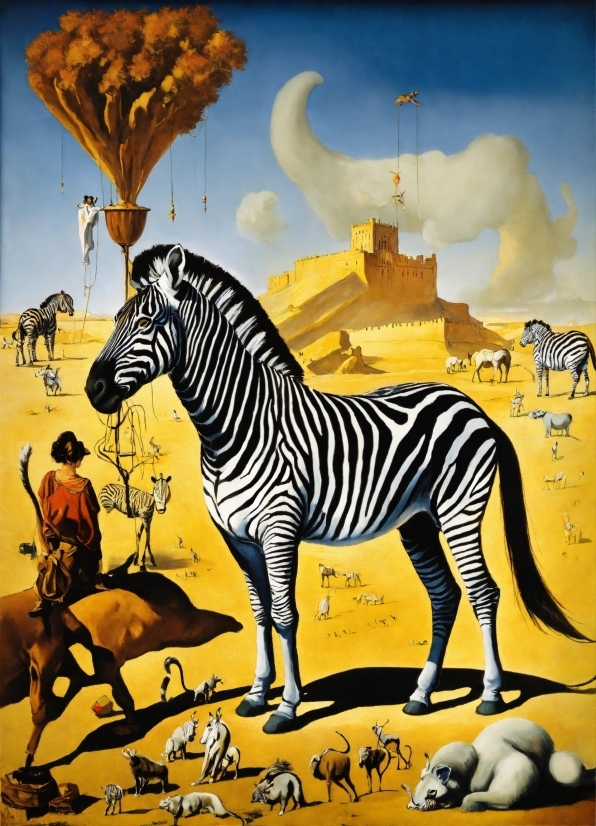 Zebra, Vertebrate, Mammal, Felidae, Organism, Art