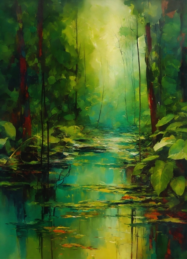 Advances In Ai Technology, Water, Plant, Paint, Nature, Natural Landscape