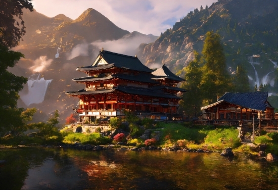 Ai Deep Learning Platform, Cloud, Plant, Water, Sky, Mountain