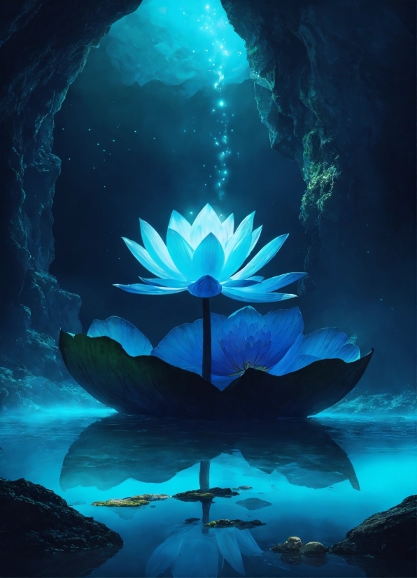 Ai Image Restore, Flower, Water, Plant, Lotus, Light