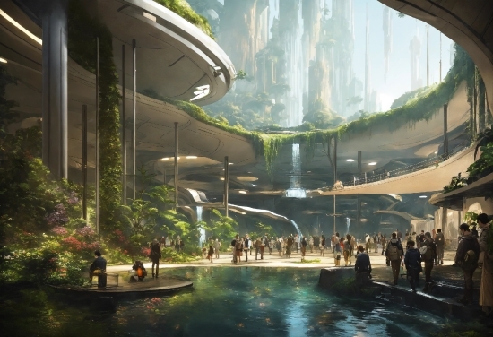 Ai In Metaverse, Water, Sky, Plant, Building, Architecture