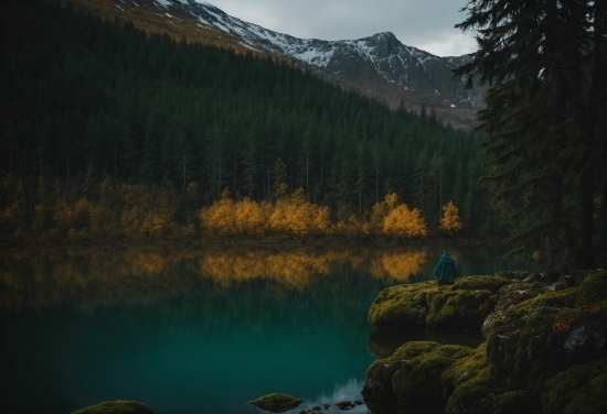 Ai Trace Image, Sky, Water, Mountain, Water Resources, Natural Landscape