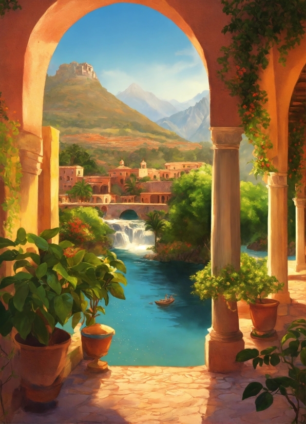 Art Blender Ai, Water, Plant, Sky, Building, Light