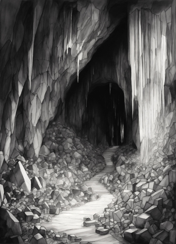 Artificial Intelligence In Gaming Research Paper, Nature, Black, Black-and-white, Style, Cave