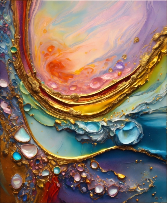 Artificial Intelligence In Orthodontics, Liquid, Textile, Fluid, Orange, Art