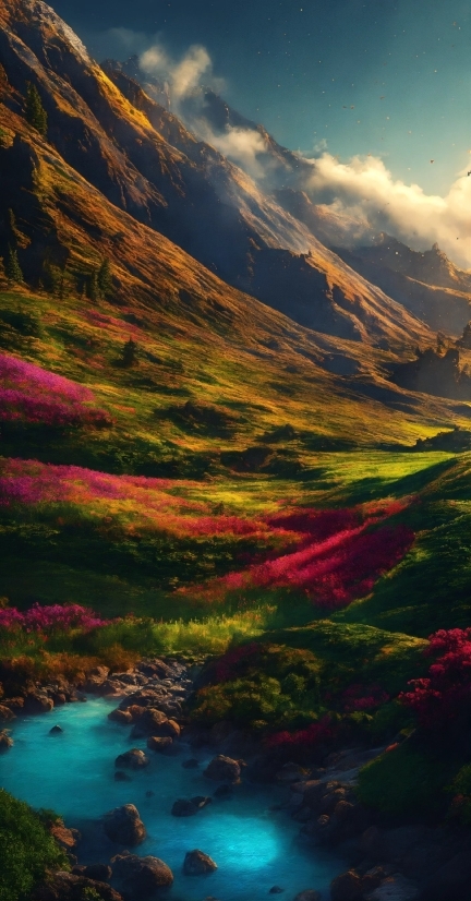Cloud, Sky, Plant, Natural Landscape, Mountain, Highland