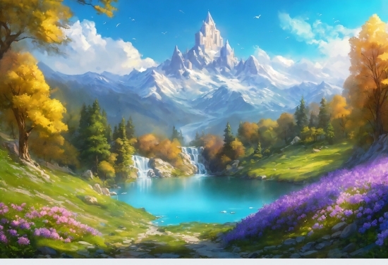 Cloud, Water, Plant, Sky, Mountain, Natural Landscape