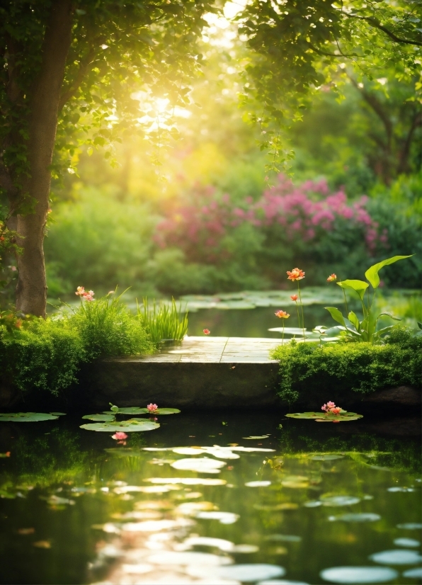 Dalle Photo Generator, Water, Plant, Green, Natural Landscape, Tree
