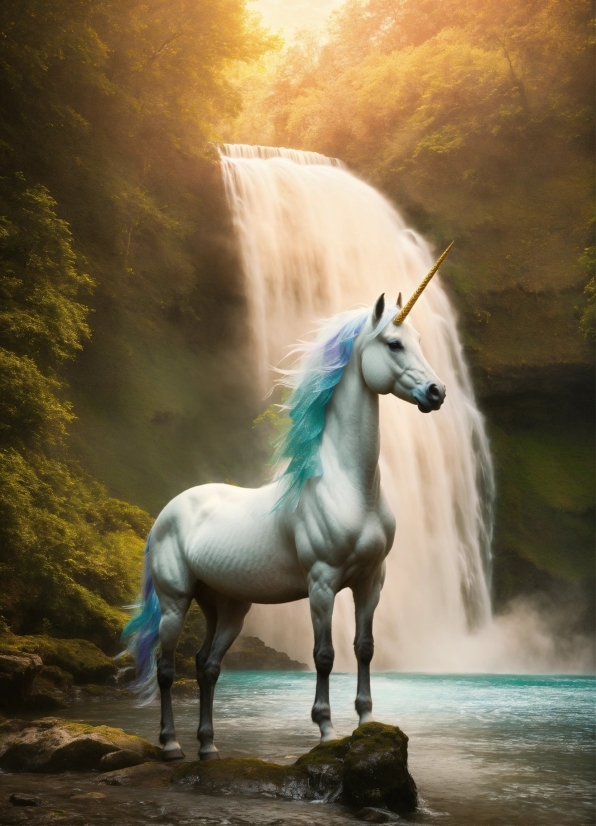 Horse, Water, Light, Nature, Natural Landscape, Atmospheric Phenomenon
