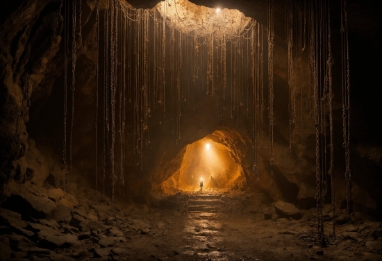 Lighting, Amber, Atmospheric Phenomenon, Cave, Formation, Geological Phenomenon